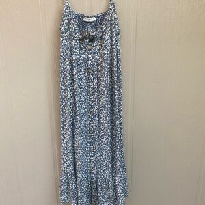 Arizona Jean Co Blue Floral Dress with Bow